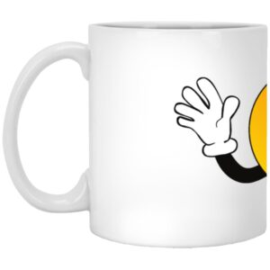 11oz White Mug - Screaming Emoji