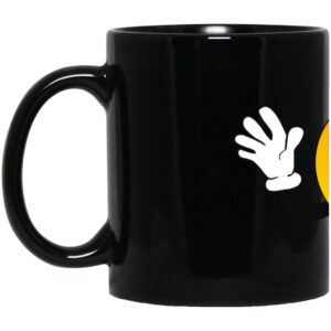 11oz Black Mug - Screaming Emoji