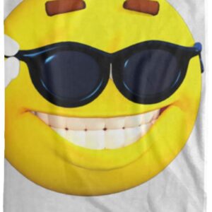 Cozy Plush Fleece Blanket - 60x80 - Cool Emoji